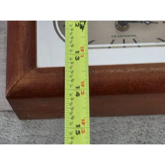 Vintage Snowy Owl Art & Quartz Clock In Wood Frame Mirrored - Picture 6 of 8